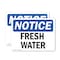 Signmission Fresh Water, 5 in W x Rectangle, Vinyl Decal OS-2PACK-NS-D-35-L-12924 - alternate 1